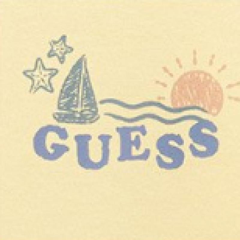 Guess Unisex Beach PrinT ShorT Sleeve T shirT Mq2k9435