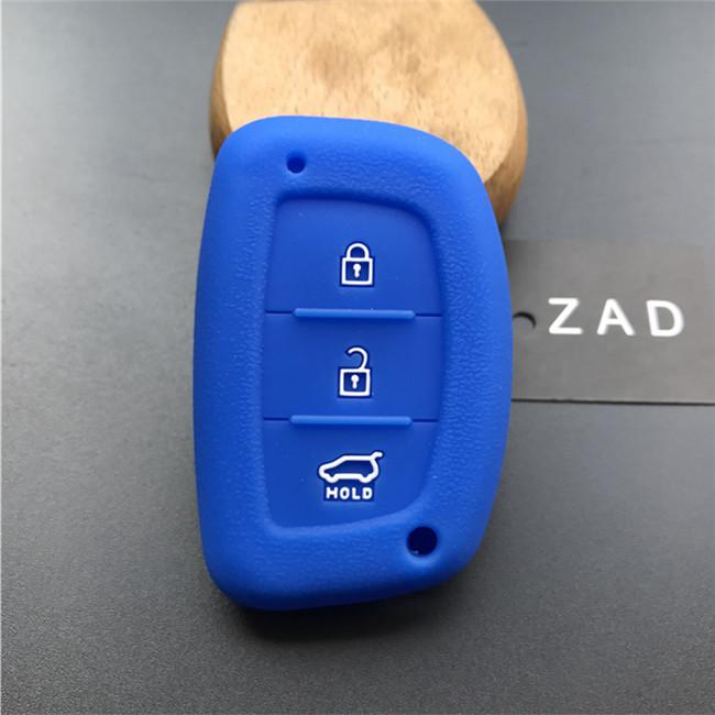 ZAD Набор чехлов-держателей из силиконовой резины для автомобильного ключа с 3 кнопками для hyundai tucson mister ix35 solaris i25 i30 accent смарт-ключ