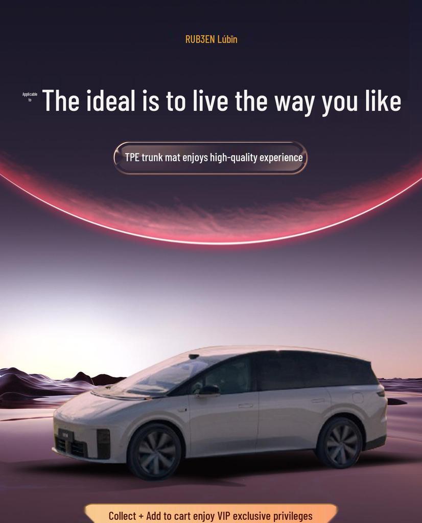 Коврик в багажник для Li Auto i6 (Модель 2025 г.) - Полное Покрытие, Аксессуар для Салона Автомобиля