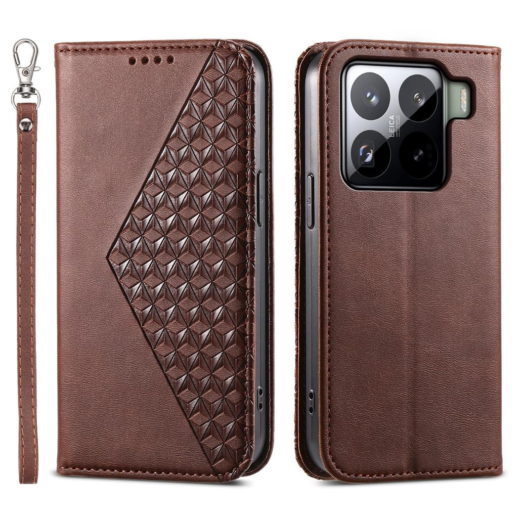 For Xiaomi 15 Pro Case Calf Texture PU Leather Phone Cover with Wallet