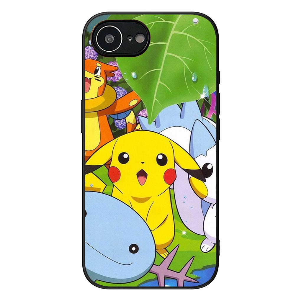 Soft Phone Cover for Apple iPhone 17 16 14 15 Pro Max Plus 15+ 16E XR ProMax Air Case Espeon P-Pikachus Umbreon P-Pokemons