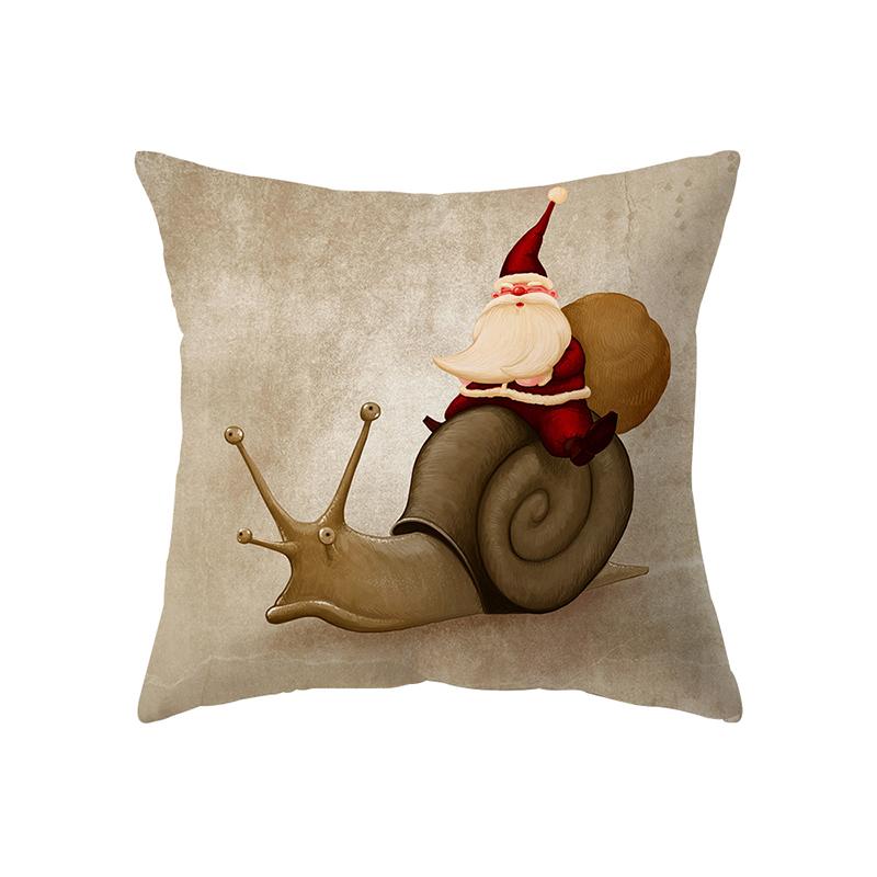 Santa Claus Christmas Theme Printed Pattern Cushion Cover Home Living Room Sofa Decoration Square Pillow Pillow Cover