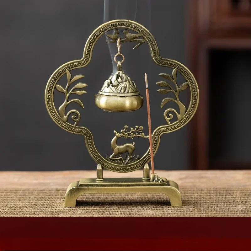 Creative Vintage Hollow Out Metal Incense Burner Holder Exquisite Hill Shape Incense Burner For Yoga Home tea ceremony ornaments