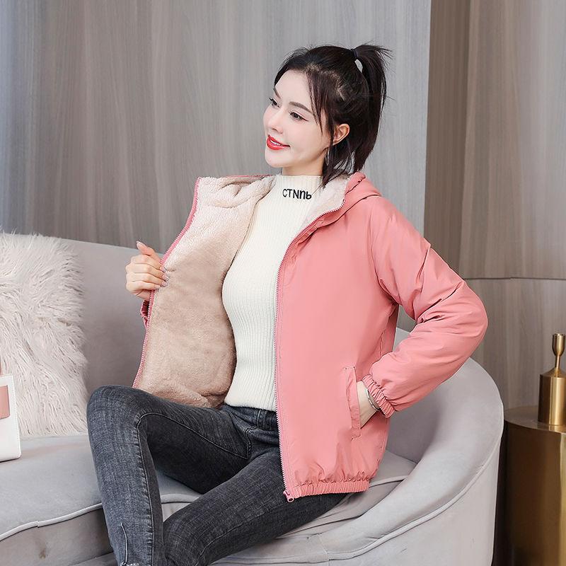 Женщины Добавить бархатный стеганый пиджак зимняя верхняя одежда с капюшоном женская теплая хлопковая куртка-стеганый пиджак новый модный короткий женский топ