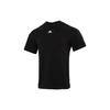 Printed Logo Solid Color Crew Neck T-Shirt Men Tops Black HE4361