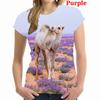 Женская мода Animal Camel 3D Print Футболка Женская повседневная с короткими рукавами Пуловер