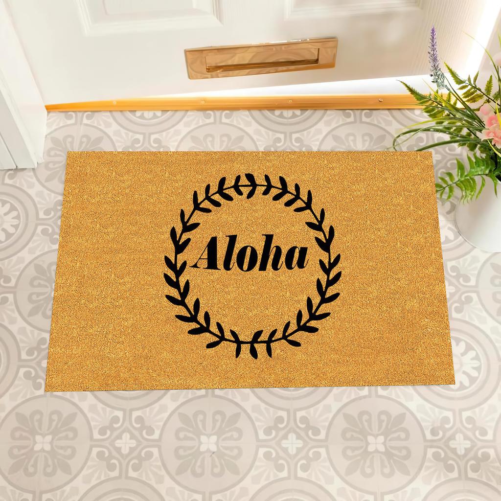 Aloha Doormat Non slip Rubber Backing Outdoor Entrance Floor Mat Decorative Rugs Welcome Mat Entryway