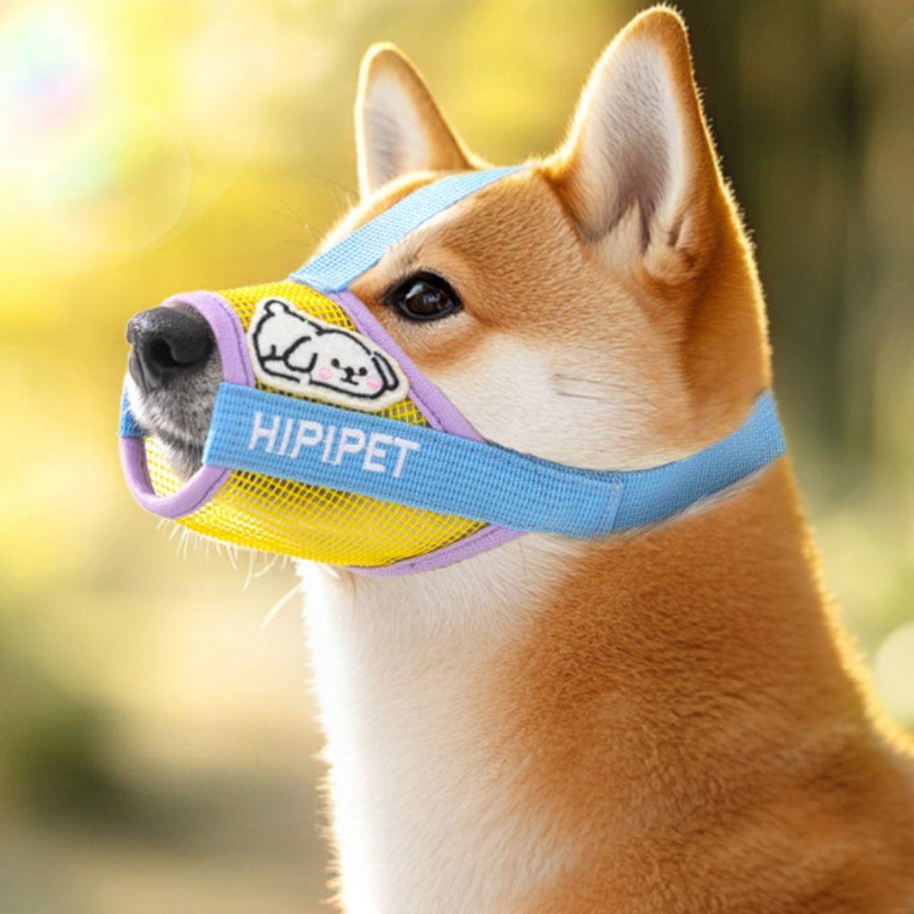 Anti-biting Dog Mesh Breathable Muzzle Cartoon Loop Dog Mouth Feeding Water Supplies