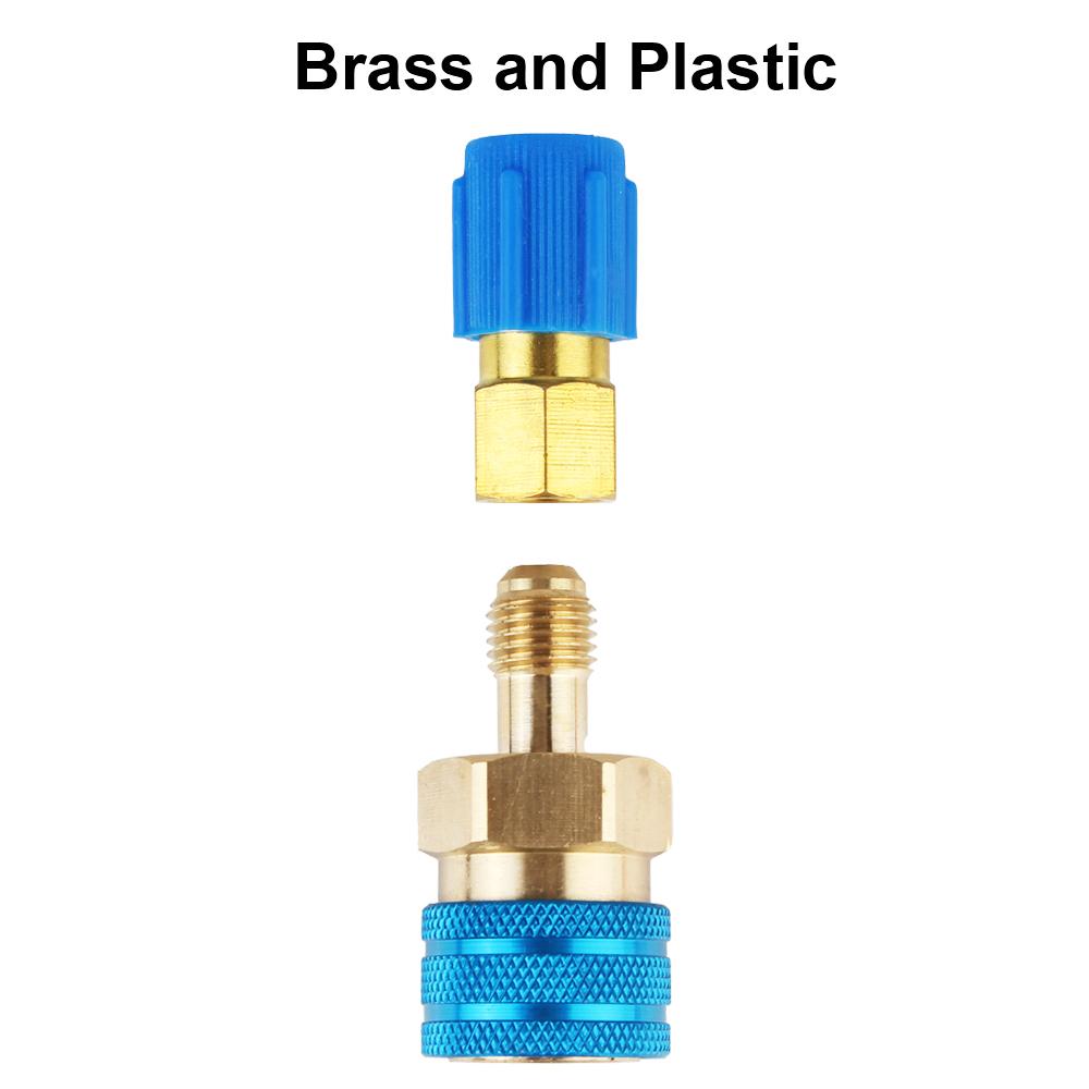 R1234YF Быстросъемный соединитель Инструменты для автомобиля Адаптер для высокого и низкого давления Фитинг Автомобильный кондиционер Хладагент Латунные адаптеры