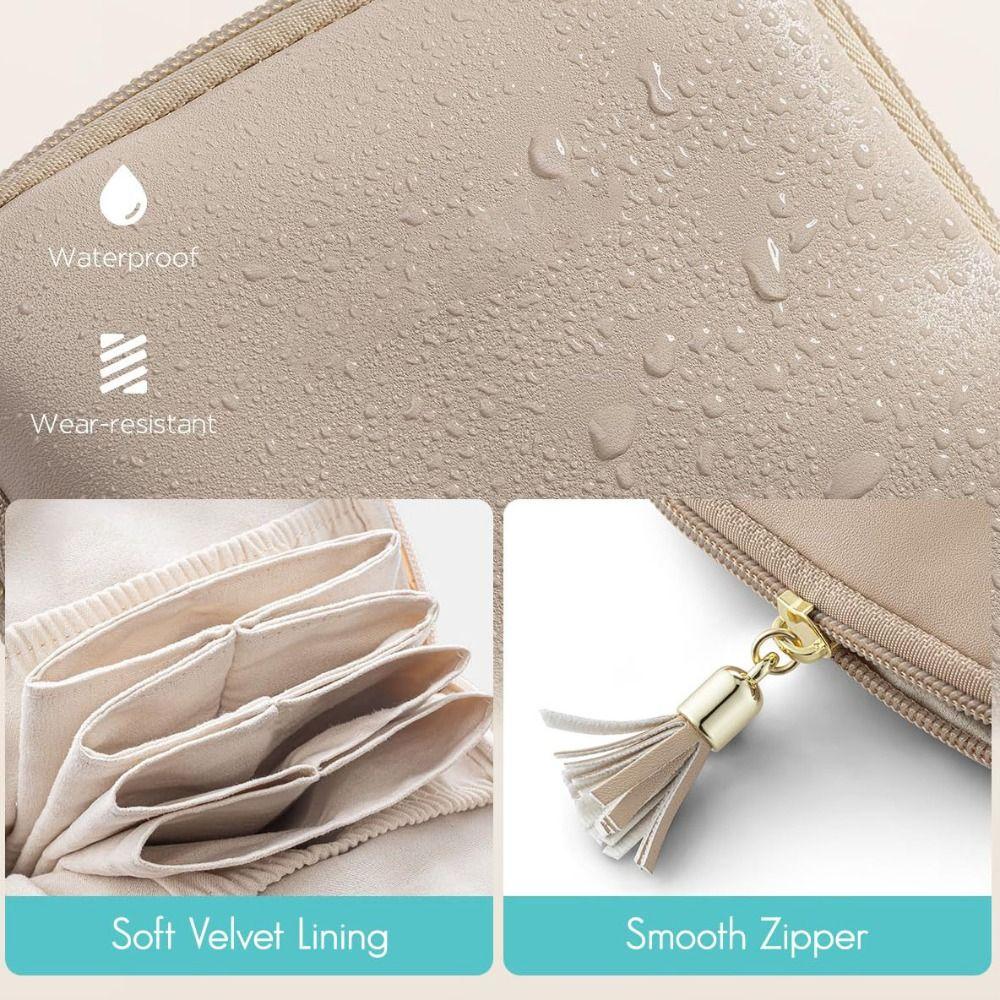 Earrings Bracelet Jewelry Packing Bag PU Leather Jewelry Holder Fashion Mini Cosmetic Bag Travel