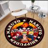 Anime Naruto Print Carpet  Area Rugs Round Carpet for Living Room Floor Mat Flannel Anti-Slip Mat for Children