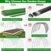 Комплект обручей для теплицы, простая сборка, комплект для выращивания в туннеле, поддерживающие обручи с зажимами, каркас арки для садовой ткани, пластиковые пленки для теплиц