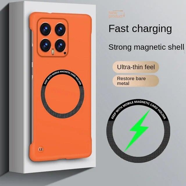 Магнитный безрамочный жесткий чехол Magsafe для телефона Xiaomi 14 Pro 14 Mi 13T Pro 13 T 12S Ultra Pro 12 Lite 11 11i, противоударный чехол с беспроводной зарядкой