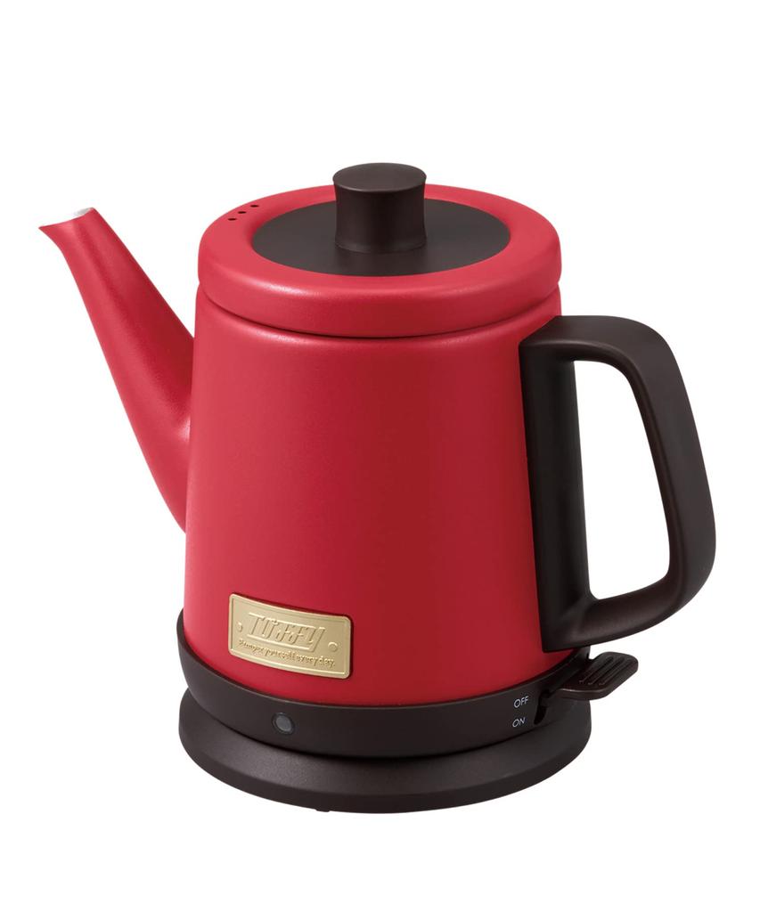 Чайник для капельного кофе с функцией предотвращения высыхания капель и приготовления пищи Retro Premium Series [Toffy] K-KT2 (Античный красный) К-КТ2-АР
