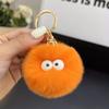 Cute Plush Coal Ball Charm: Keychain & Backpack Accessory