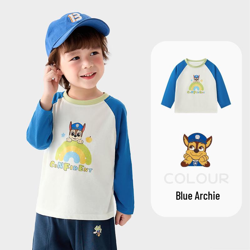 Детская футболка с длинным рукавом и круглым вырезом «Щенячий патруль» для мальчиков и девочек - Новинка весна/осень