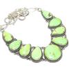 Lemon Chrysophrase Gemstone Handmade 925 Silver Necklace 18" JCN360-19