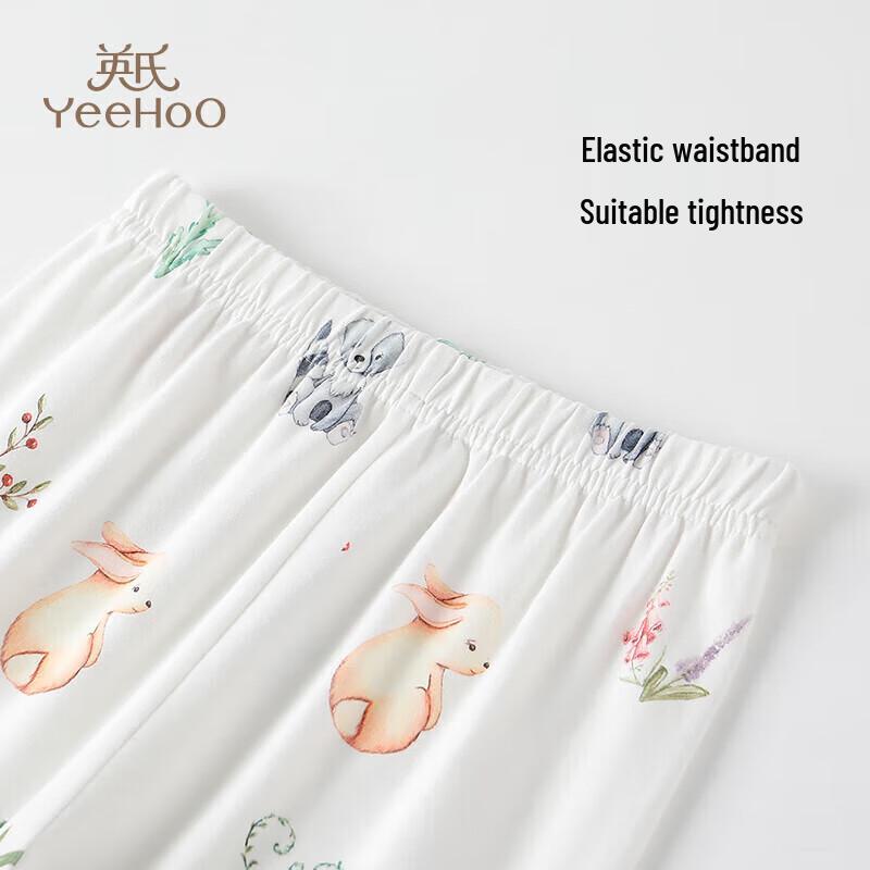 YEEHOO Детский хлопковый пижамный комплект с принтом лисы, с длинным рукавом