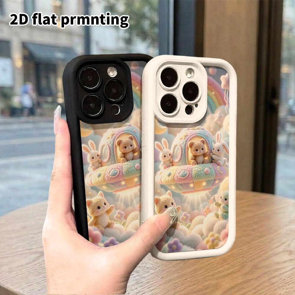 Чехол для телефона: 2D плоский, подходит для защитного чехла iPhone 18, 17, 16, 15, 14, 13, 12Pro, космическая вечеринка, идеальный подарок на Рождество и Хэллоуин