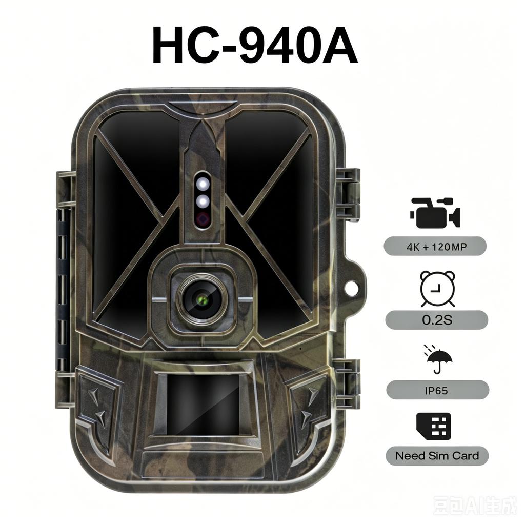50MP 4K Wildlife Trail Camera HC940AA no lithium baterry IP65 Night Vision Wireless Surveillance Hunting Photo Trapry