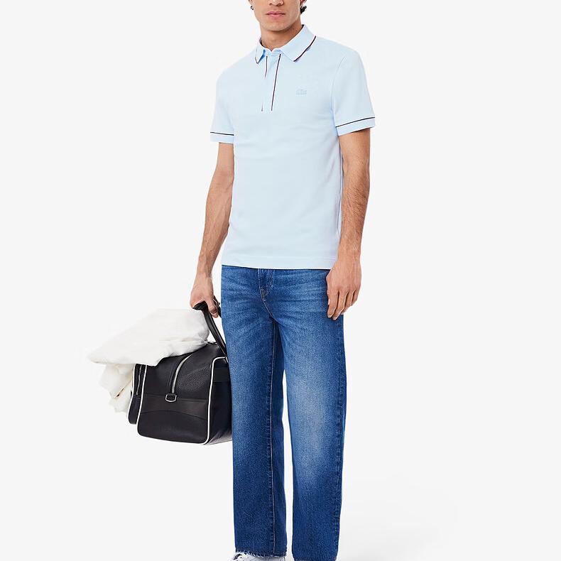 Lacoste Мужская футболка-поло SS25 Светло-голубая PH0796-T01