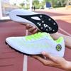 Professional Men Track & Field Shoes Anti Slip Wear-resistant Sneakers Trendy Elastic Athlete Sprint Shoes Student Nail Shoes