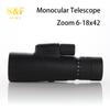 Outdoor Mini Portable Monocular 6-18x42 Zoom Ed Glass Binocular Telescope For  With Bak4 Prism