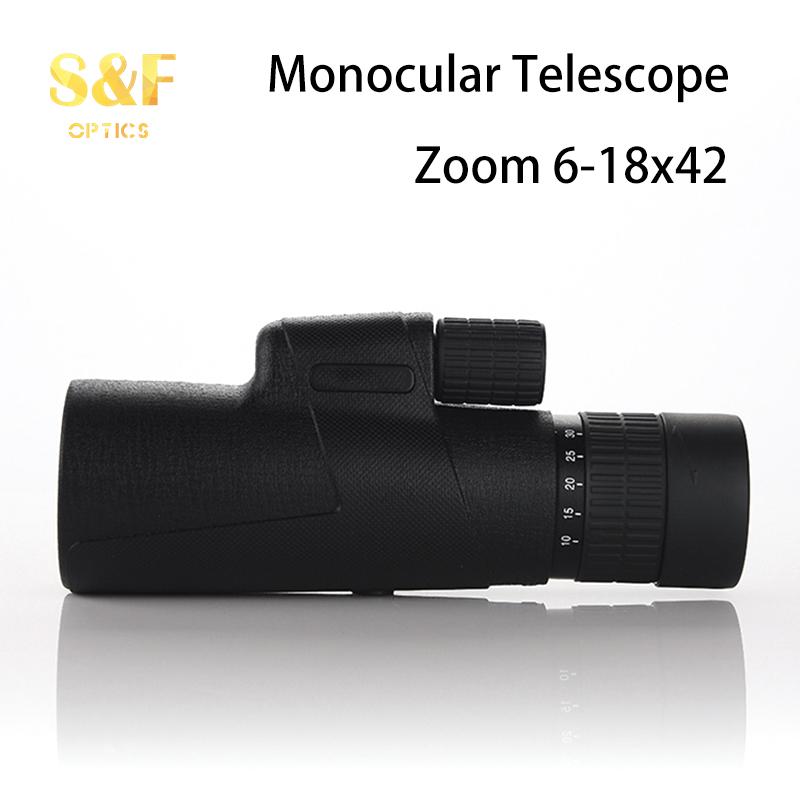 Outdoor Mini Portable Monocular 6-18x42 Zoom Ed Glass Binocular Telescope For With Bak4 Prism
