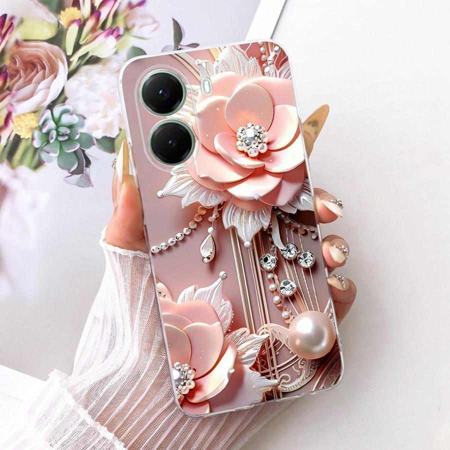 Чехол для Xiaomi Poco X7 Pro Чехол X 7Pro прозрачный с рисунком бабочки Мягкие задние чехлы для Xiaomi PocoX7 X 7 Pro 5G Прозрачный Capa