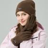 Cold Proof Women Warm Knitted Hat Thicken Wool Crotch Beanie Fashion Winter Hat Mask Scarf Women