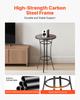 VEVOR Outdoor Round Bar Table, 60 cm Counter Bar Height Bistro Table, Patio Dining Tables with Easy-to-Clean Top & Sturdy Metal Frame