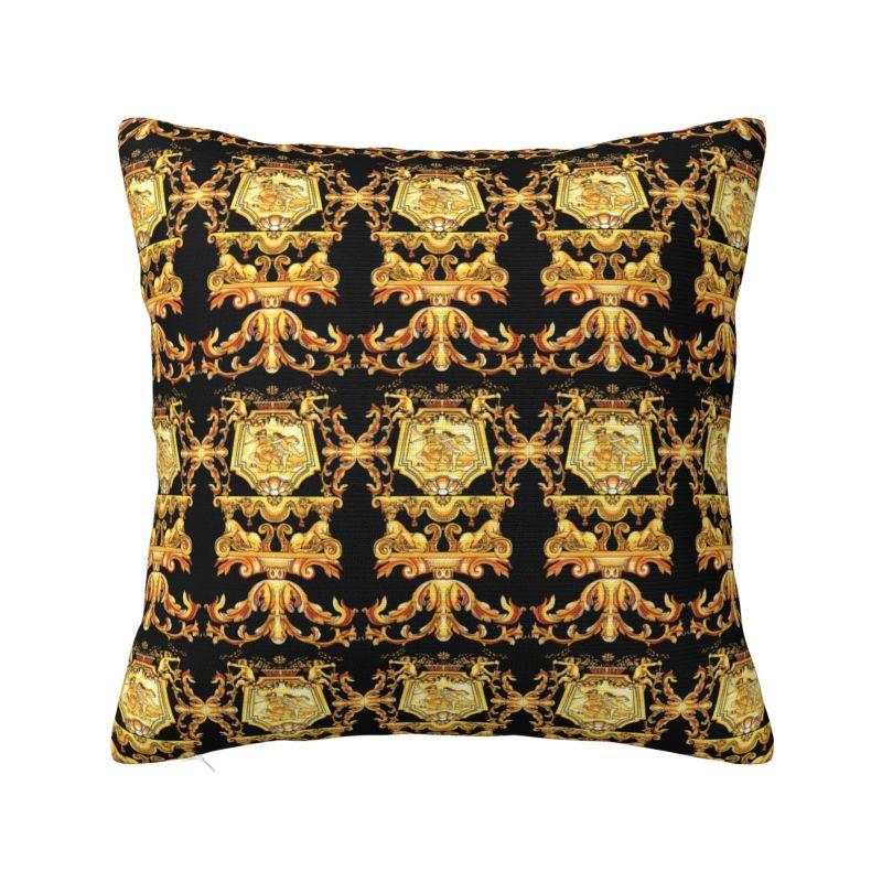 Rococo Kaleidoscopic Floral Cushion Cover 45x45cm European Baroque Art Velvet Nordic Throw Pillow Living Room Decoration