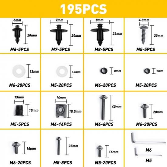 Комплект болтов для обтекателя из нержавеющей стали Винты Для Suzuki GSXR600 / GSXR750 / GSXR1000