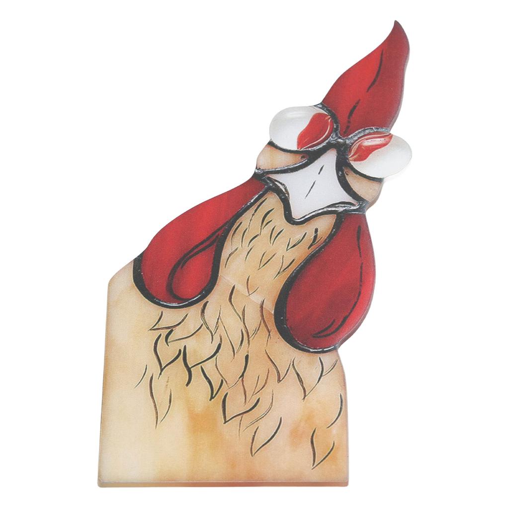 Rooster Window Corner Decor Acrylic Handcrafted Cute Funny Peeping Rooster Window Decoration for Home Balcony
