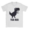 Men's T-Shirt Tea-Rex T-Rex Dinosaur Teacup Funny 100% Cotton Tee Shirt Short Sleeve Cartoon Cute T Shirts Merchandise Gift Idea