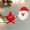 5 шт. подвеска на рождественскую елку плюшевый мини Санта олень елка звезда декор для дома рождественский подвесной аксессуар для праздничной елки домашний декор