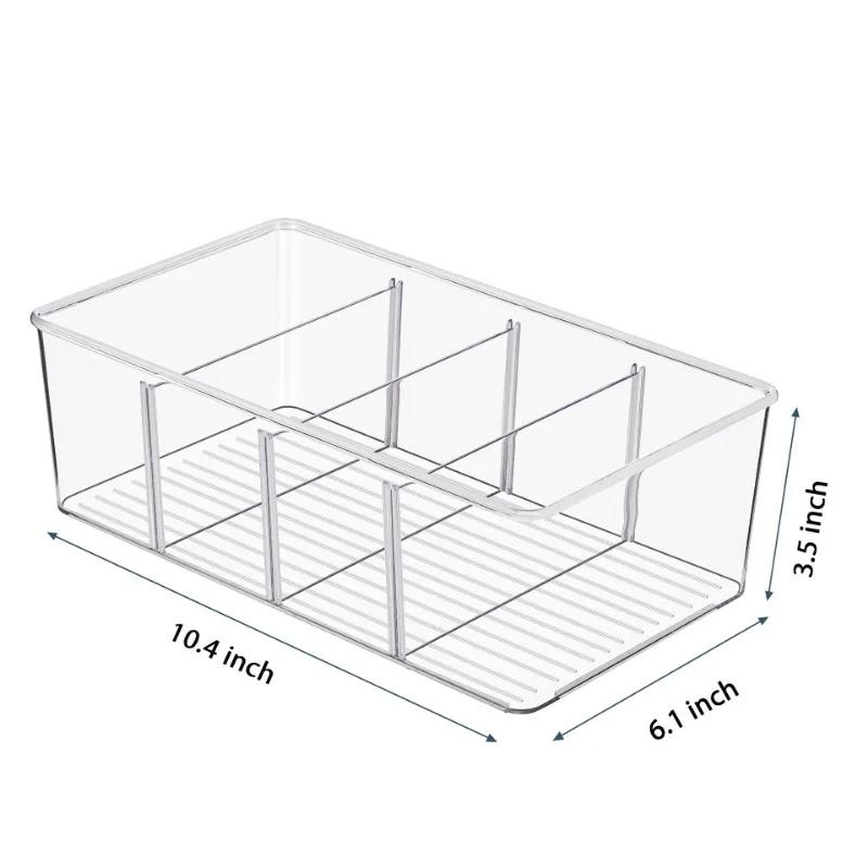 Прозрачный ящик для хранения чайных пакетиков, акриловый разделитель, сортировка кофейных капсул, герметичный резервуар