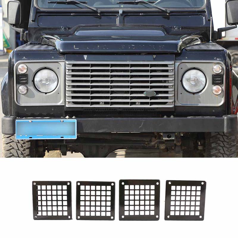 BJL1 Для Land Rover Defender 90 110 130 2004-2019 Центральная решетка Защитная сетка для фар Автомобильная защитная крышка фар Автоаксессуары