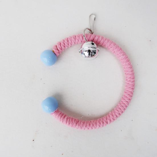 Игрушка-качалка с попугаем и игрушками для скалолазания, красочная хлопчатобумажная веревка, подвесная плетеная птица