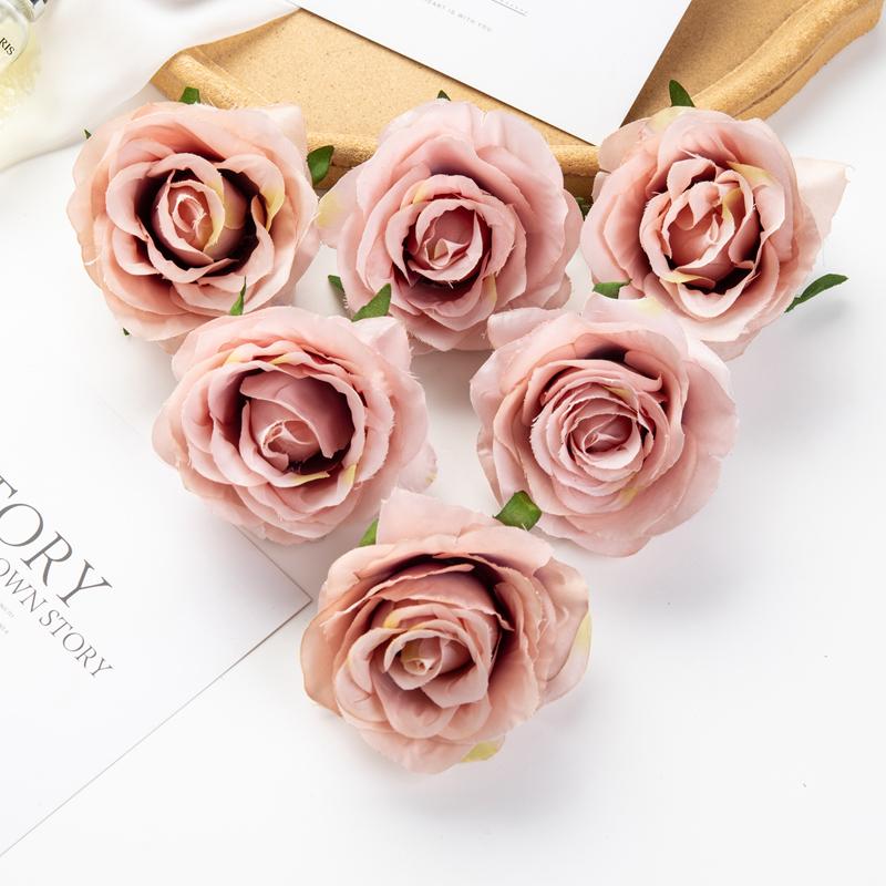 Искусственные цветы Розы Свадебные букеты Украшение дома Гирлянда Головной убор Свадебный Сделай сам Подарочная коробка Рождественские гирлянды Высокое качество