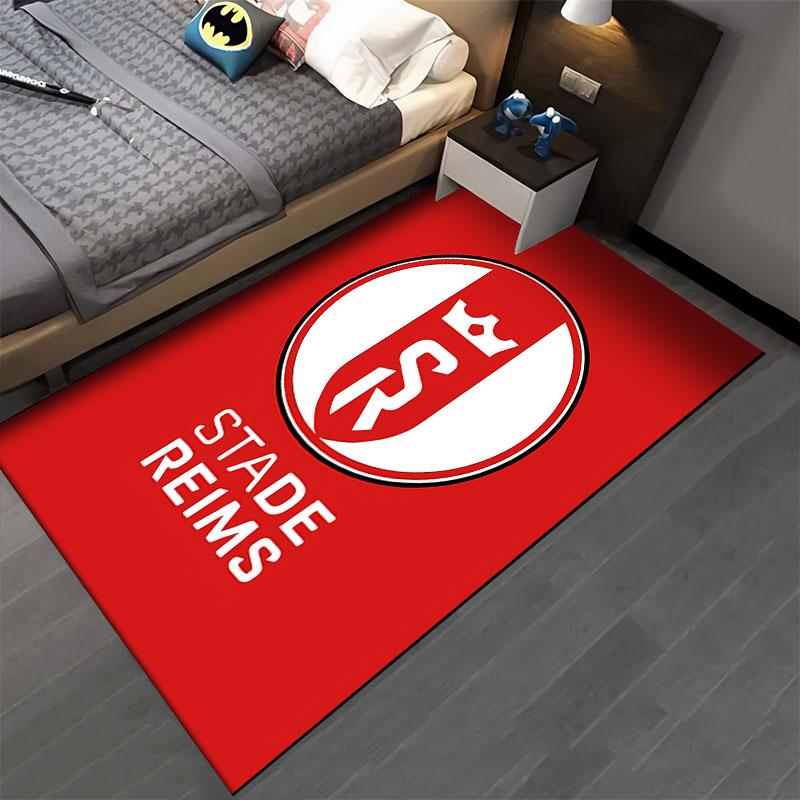 Stade Reims Logo Carpet suitable as a non-slip mat for the living room or bedroom sofa