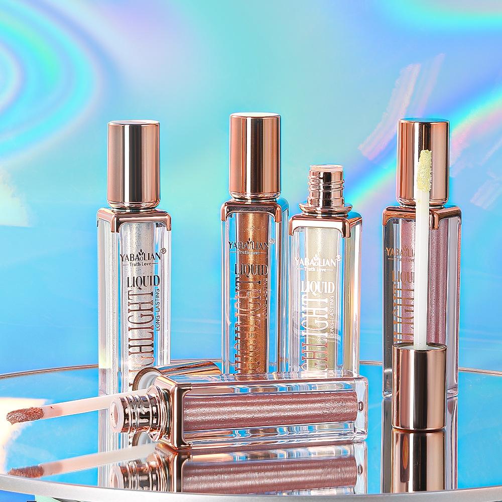 Жидкие перламутровые тени-хайлайтер, Жидкий хайлайтер для сияния, Осветляющий макияж для лопаток