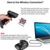 1d 2d Wireless Barcode Scanner with Charging Base Qr Code Scanner Barcode Reader Bar Scanner Handheld Wireless Scanner