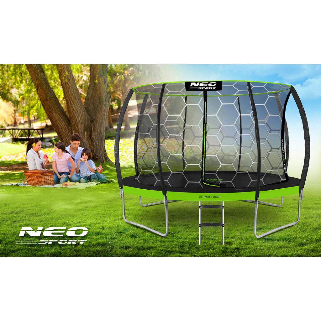 Trampolina Ogrodowa Profilowana 14Ft/435Cm Z Siatką Wewnętrzną Neo-Sport