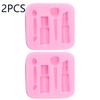 2PCS Lipstick Shape Baking Chocolate Mold Silicone DIY Cake Decorating Mold  Candy Making
