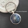 Running Stallion Pattern Round Pendant Keychain - Hot-selling Metal Charm Gift