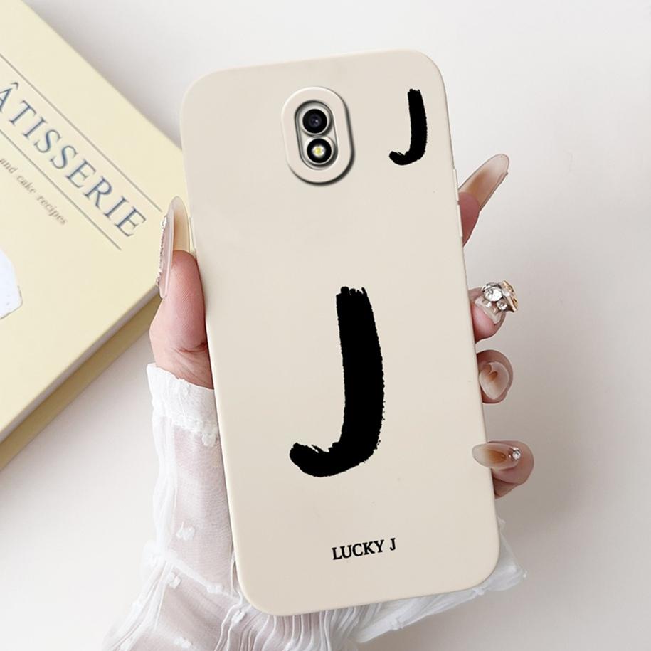 For Samsung Galaxy J7 2017 Case J730F Cover Lucky Letters Soft Silicone Protective Cover For Samsung J3 J5 Pro 2017 J7Pro Bumper