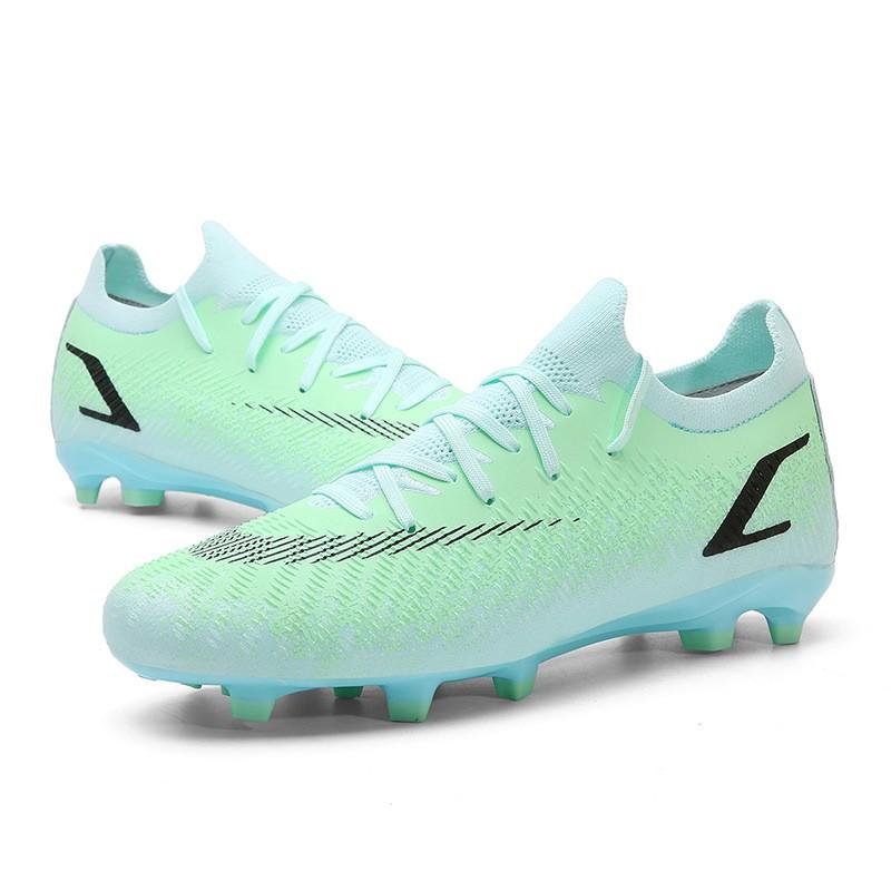 Mens Womens Youth Football Cleats AG Studs Natural Artificial Grass Outdoor Soccer Shoes Breathable Mesh Lining