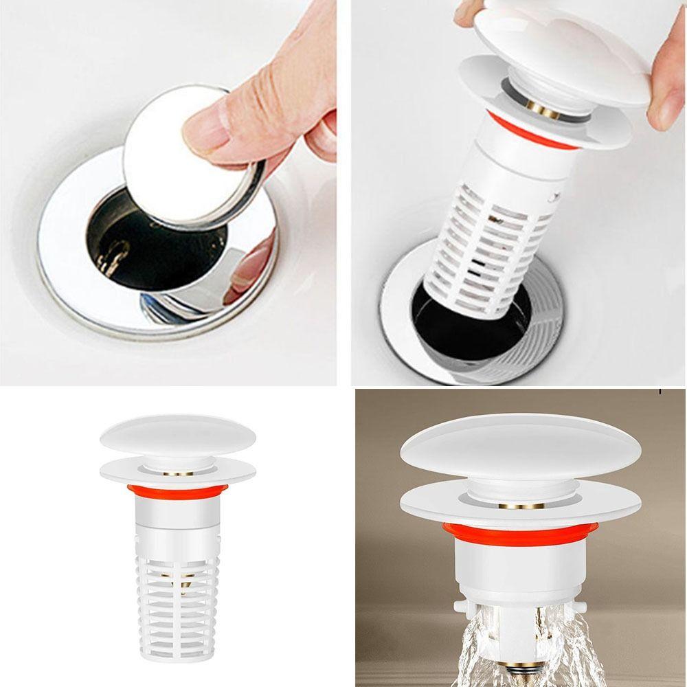 Rapid Drainage Pop-Up Bounce Core No Overflow Sink Drain Plug Wash Basin Drain Filter  Shower