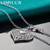 URMYLADY 925 пробы серебро сердце кулон ожерелье для женщин свадьба помолвка вечерние модные украшения